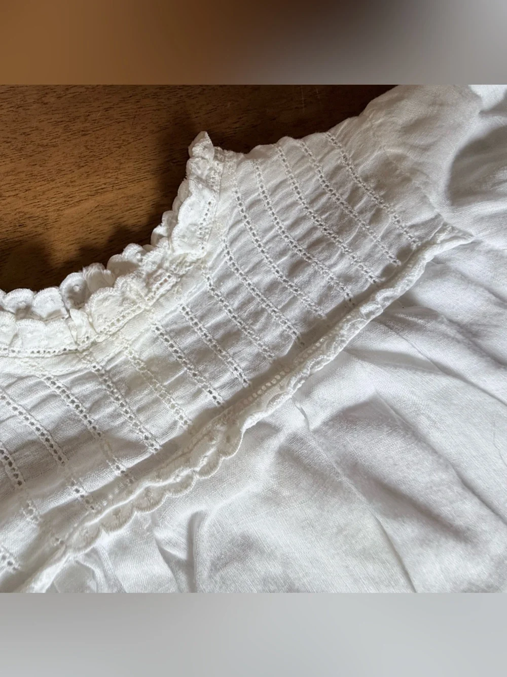 Vintage Antique White Cotton Infant/Christening Gown (1 long, 1 short)
